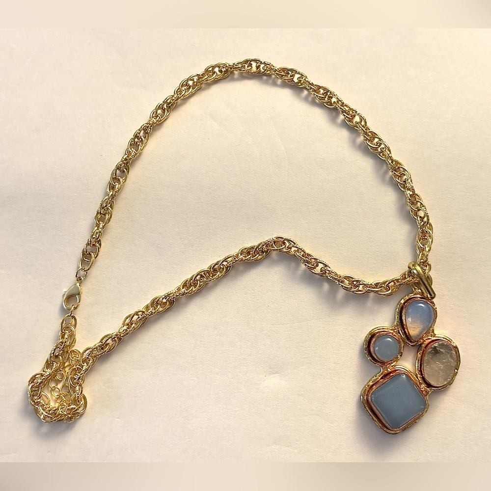 Handmade by Artisan Jennifer Thames Originals Gold Filled Multi-Stone Necklace - Picture 2 of 5